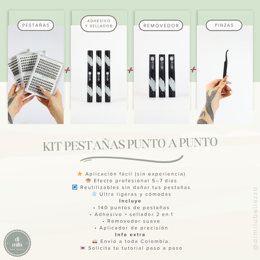 🌟 Kit Angel • Suave, tierna y con un toque único 🌟 Pestañas punto a punto